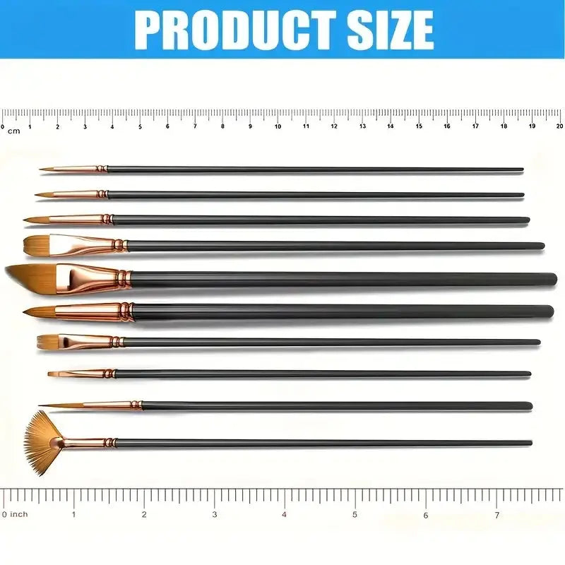 12/24pcs Professional Artist Painting Brush Oil Painting Watercolor Set For Oil, Acrylic, Canvas, Gouache,Includes Fine Detail Trikidsworld
