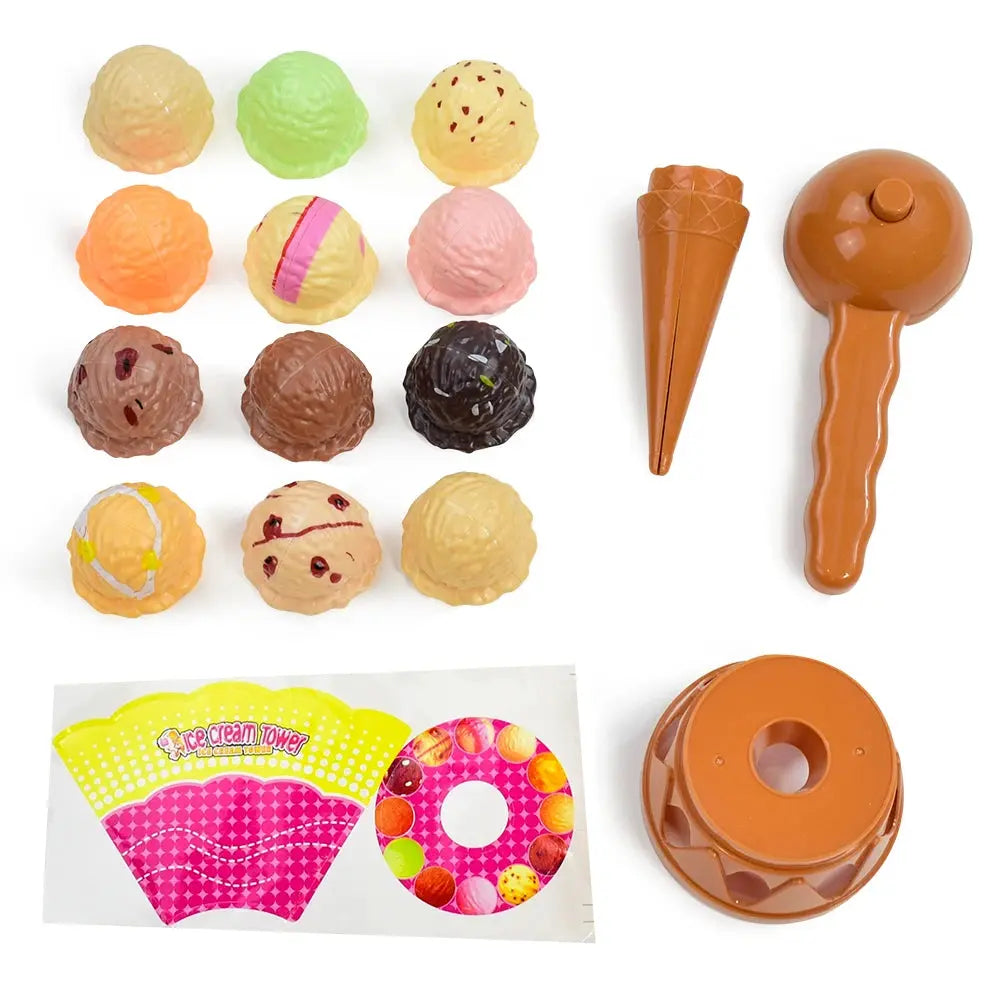 Children Simulation Food Kitchen Toy Ice Cream Stack Up Play Kids Pretend Play Toys Educational Toys For Baby Gifts Trikidsworld