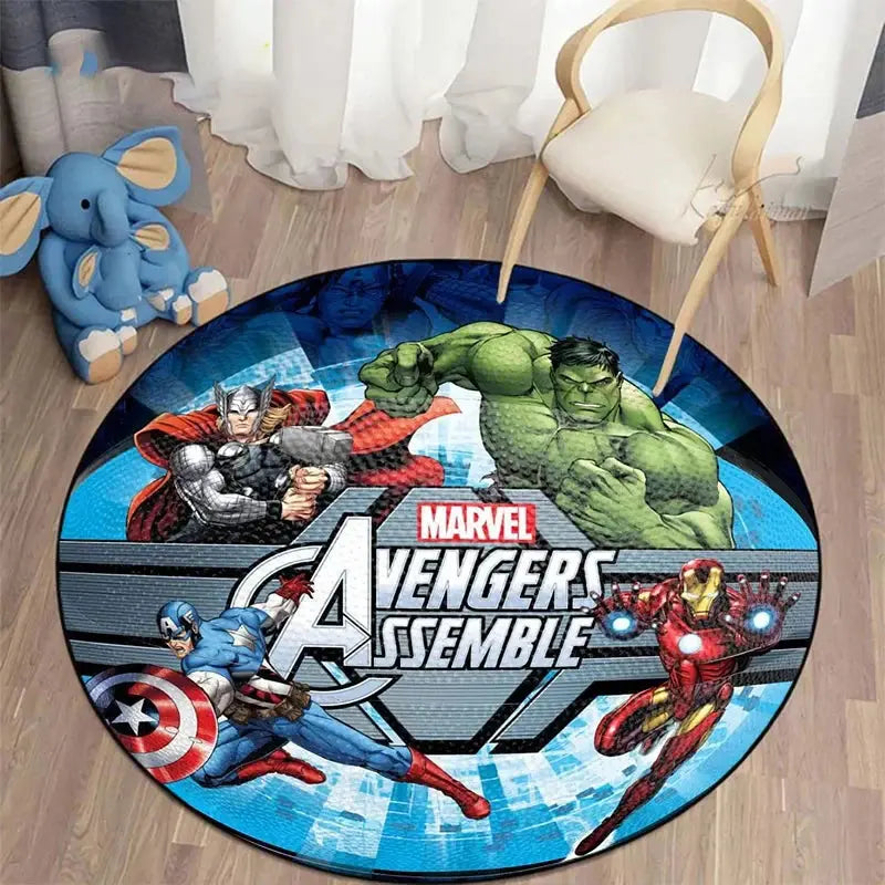 Marvel Round Carpet with Disney Heroes Trikidsworld