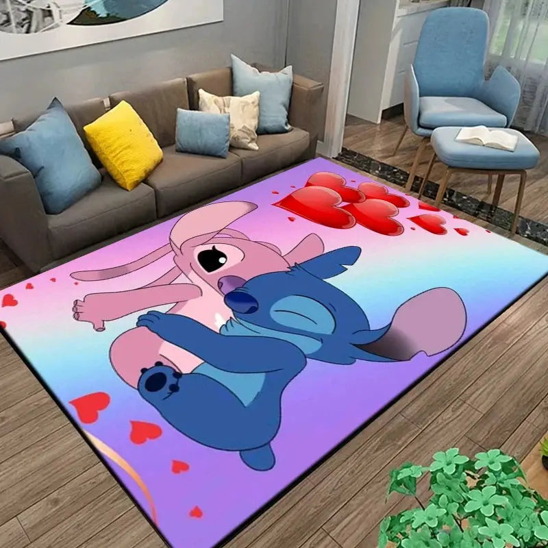 Large Stitch Cartoon Kids Rug | Fun Carpet for Living Room or Bedroom Trikidsworld