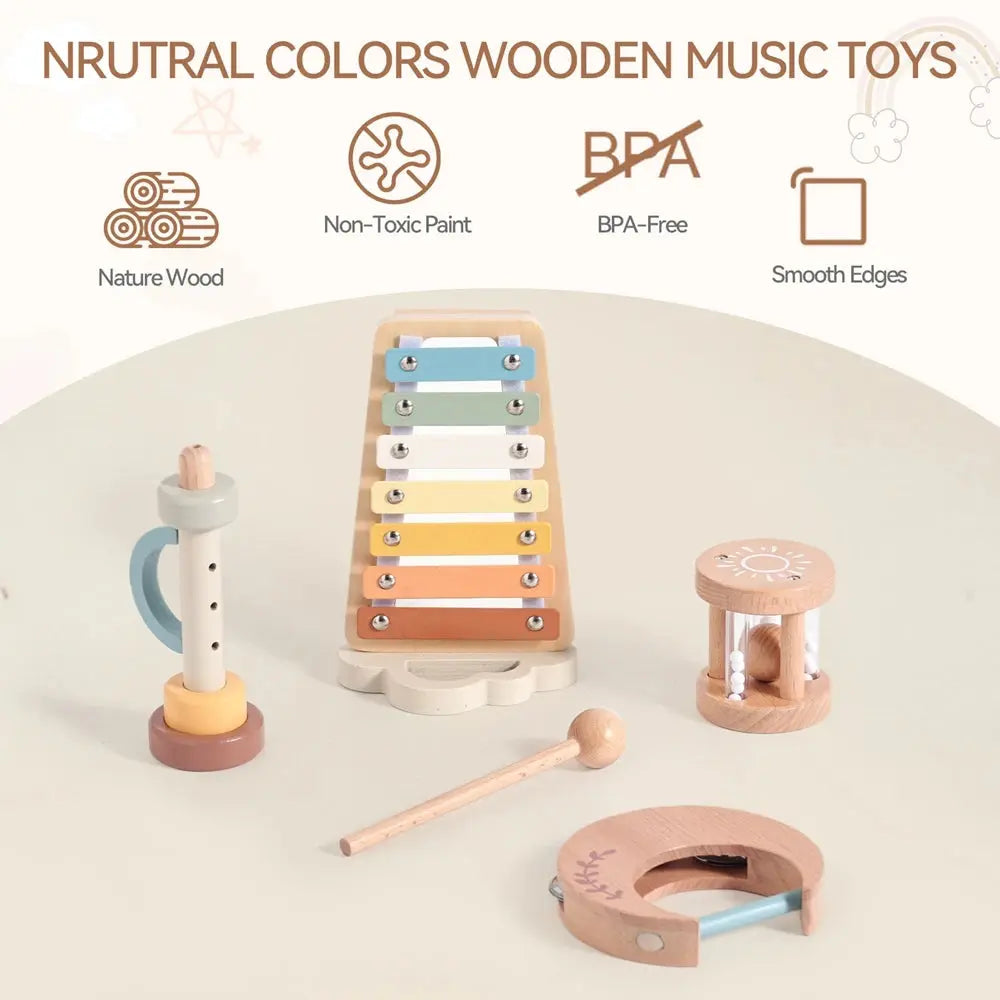 Montessori Wooden Musical Instruments Trikidsworld