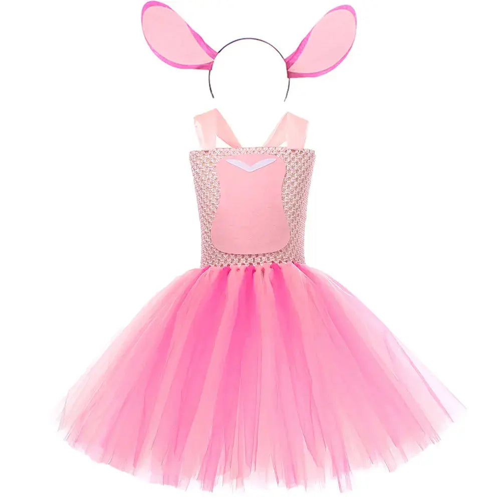 Movie Girls Alien Dog Costume Cartoon Blue Tulle Festival Dress Lilo Tutu Dress Maia Kealaha Live-action Character Dress Up Trikidsworld