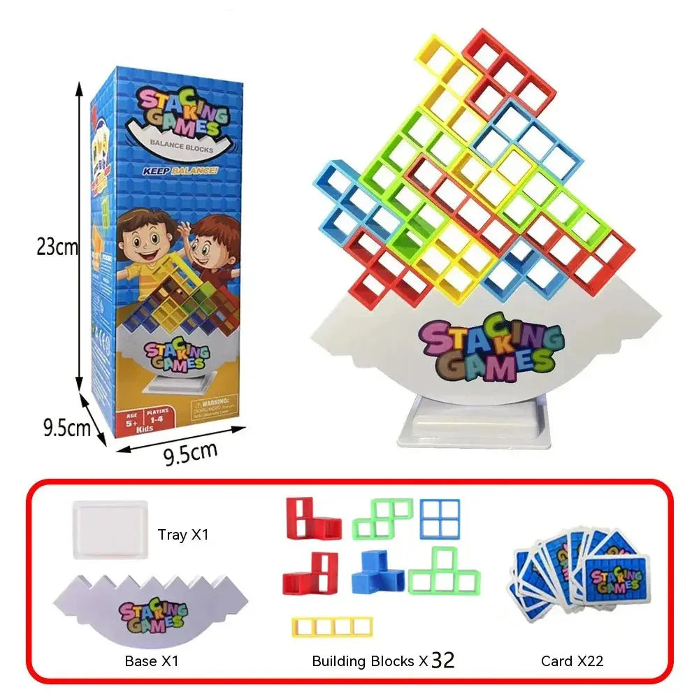 Building Block Brick Toy Balance Stacked Tetra Tower Game Swing High Building Blocks Stack Desktop Toy for Children Best Gift Trikidsworld