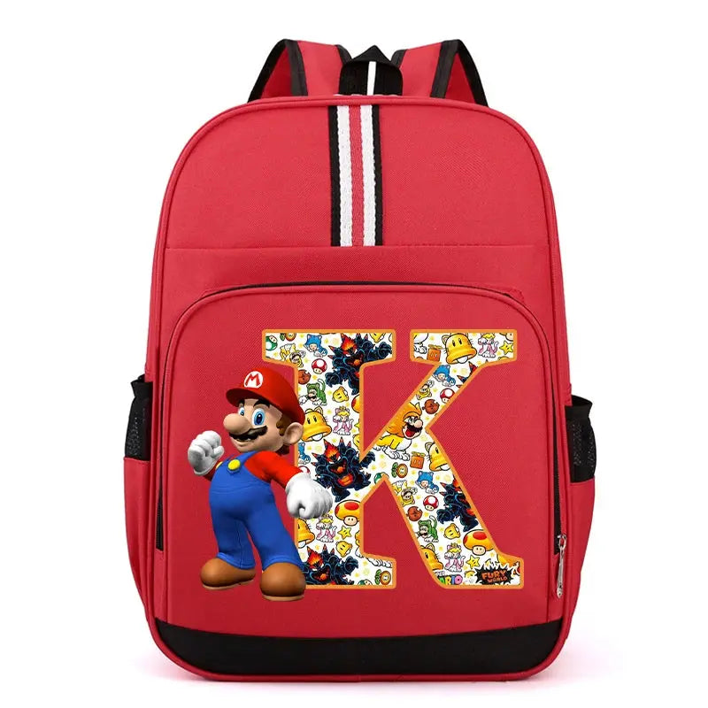 Super Mario Kids Backpack – Cartoon A-Z Schoolbag for Boys Trikidsworld