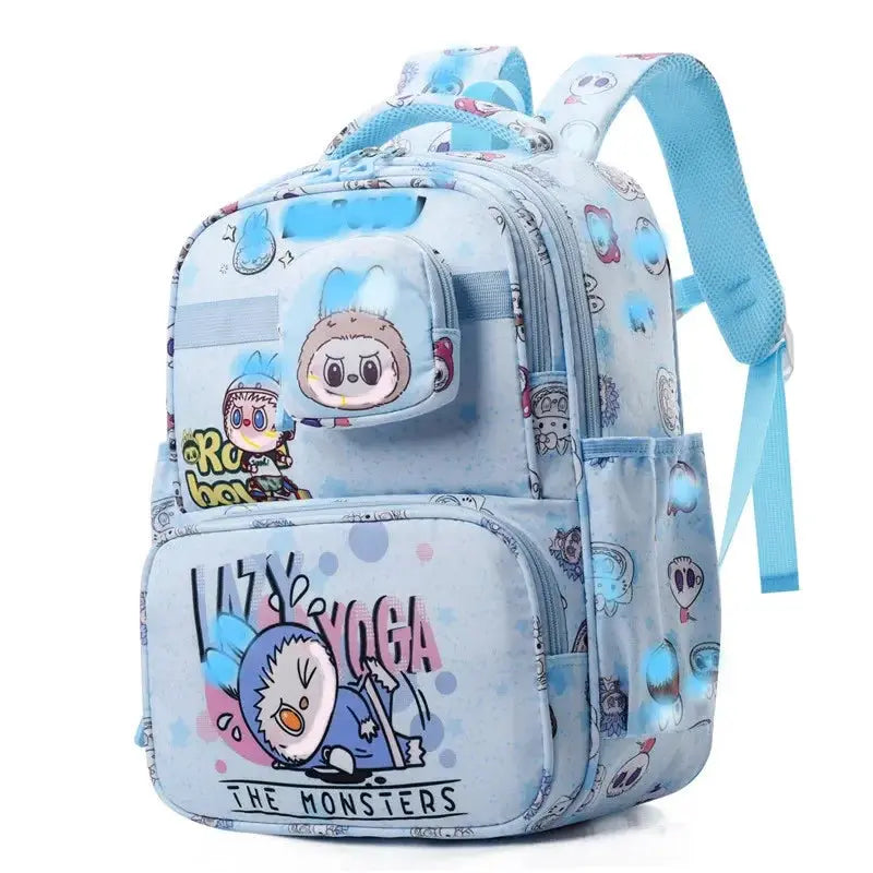 MINISO Cartoon Backpack for 12labu Boys and Girls Student Schoolbag Children Schoolbag Large Capacity Backpack Trikidsworld