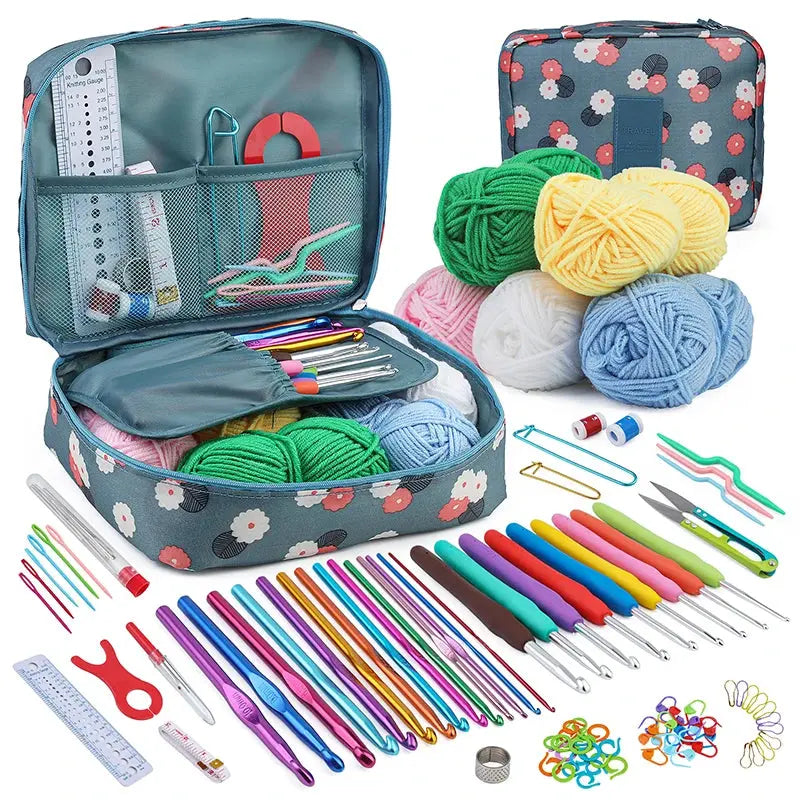 KRABALL Crochet Hook Set with Bag – DIY Knitting Tools Trikidsworld