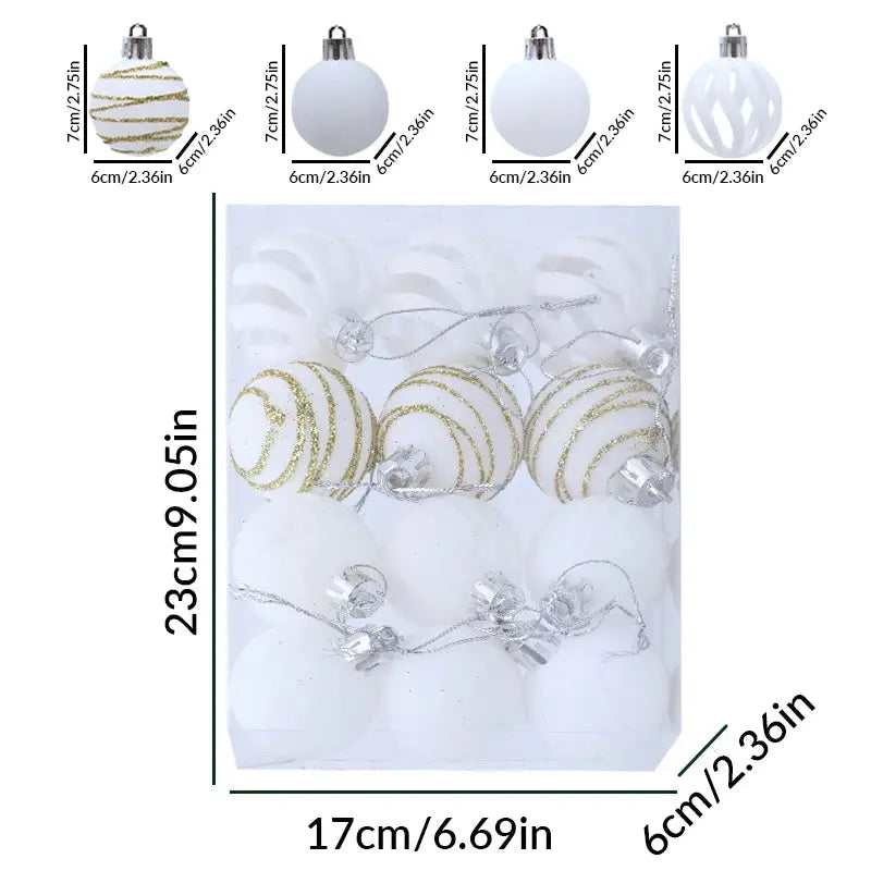 6/12pcs Velvet Christmas Tree Hanging Balls 6cm Flocked Ball Set Break-Resistant Ornaments for Home Holiday Wedding Party Decor Trikidsworld