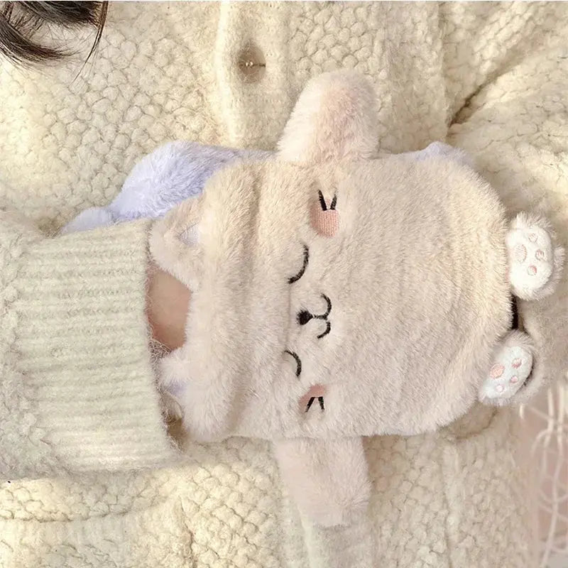 Kawaii Insulation Hot Water Bottle Plush Rubber Hand and Foot Belly Warmer Explosion-proof Hot Water Bag for Women Period Cute Trikidsworld