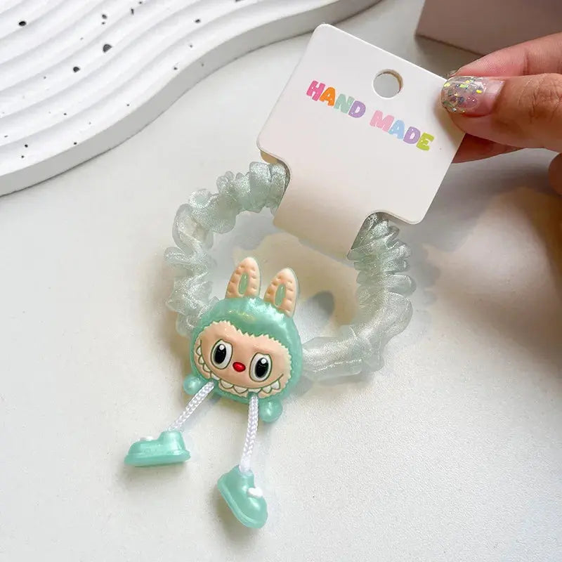 3PCS New Animation Rabub Hair Rope Kawaii High Elastic Hair Band Sweet Girl Headgear Children's Gift Trikidsworld