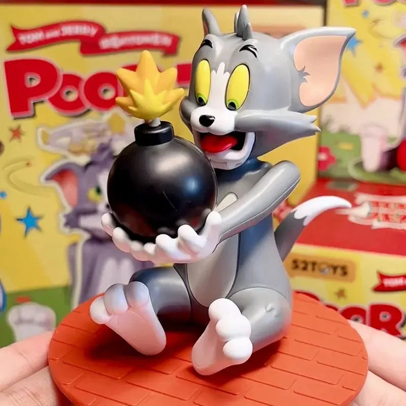 100%Genuine 52toys Tom And Jerry The Unlucky Tom Cat And Mouse Blind Box Desktop Ornament Collection Cute Animal Models Gifts Trikidsworld