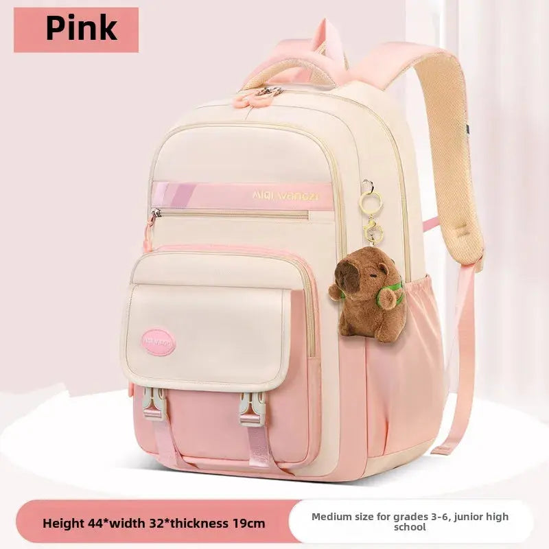 Kids School Backpack With Cartoon Pendant For Kids Teenager Kawaii Schoolbag Girls Children Orthopedics Waterproof Backpacks Trikidsworld