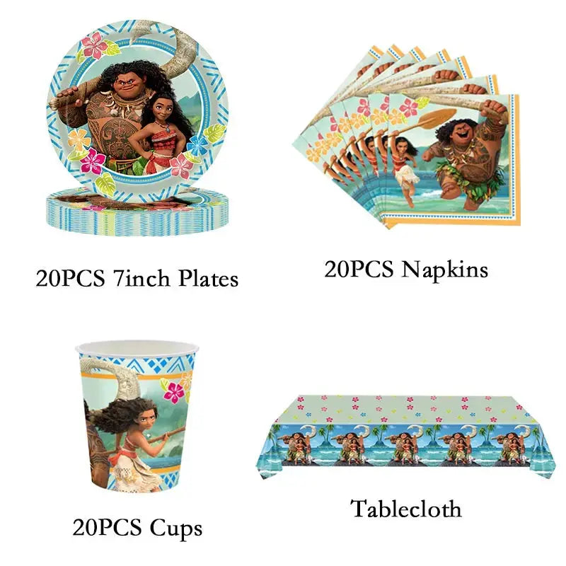 Moana Birthday Party Decoration Cartoon Trikidsworld