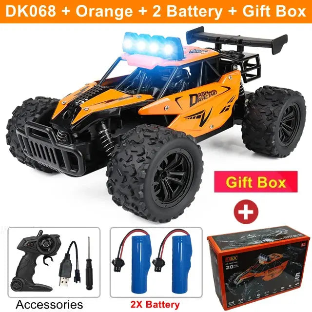 Remote Control Car RC Drift Racing 1:16 Vehicle Off Road Alloy 2.4G Radio High-Speed Trucks With LED Light Climbing Gift Kid Toy Trikidsworld