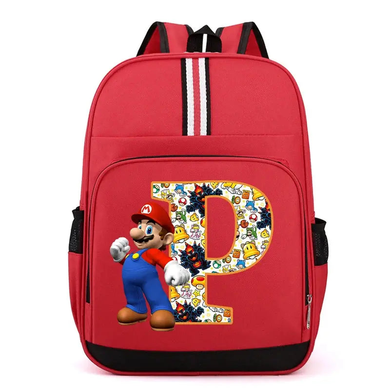 Super Mario Kids Backpack – Cartoon A-Z Schoolbag for Boys Trikidsworld