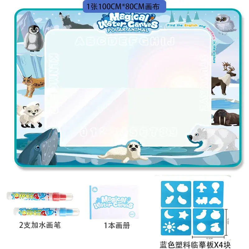 Oversized Magical Water Canvas pens Montessori Toys Learning Blanket Writing Children Drawing Repeated Graffiti Painting kid toy Trikidsworld