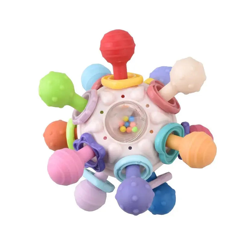 Baby Montessori Pull String Sensory Toys – Teething & Activity Silicone Toys for 6-12 Months Trikidsworld