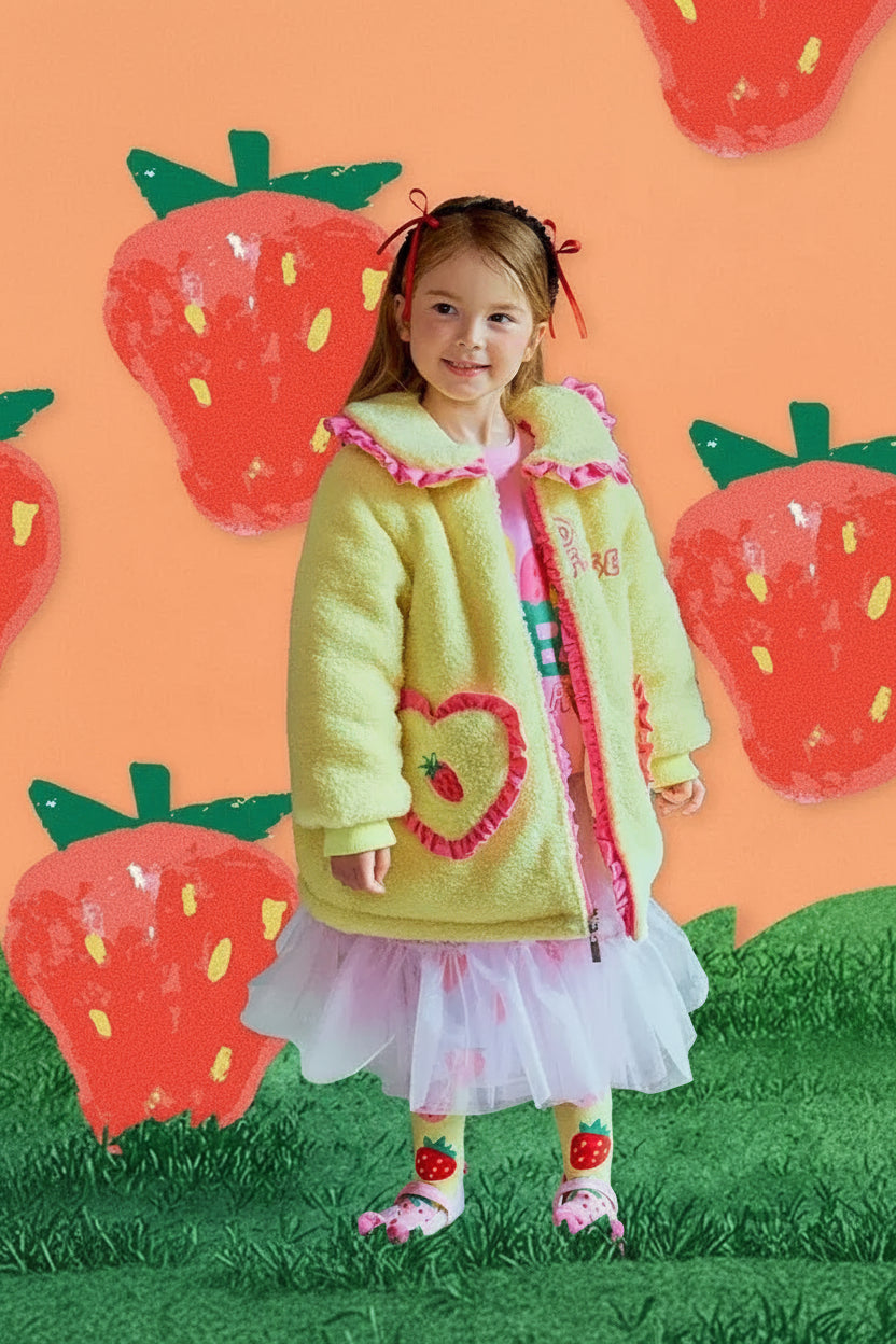 Girls' Cotton Coat 2025 Winter New Style Floral Fashion Quilted Warm Coat Pure Cotton Fleece-Lined Cute Pink Girls' Hoodie Set Trikidsworld