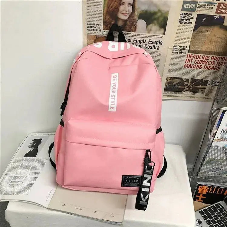 Fashion trend backpack backpack for men and women junior high school high school student bag large capacity korean version of th Trikidsworld