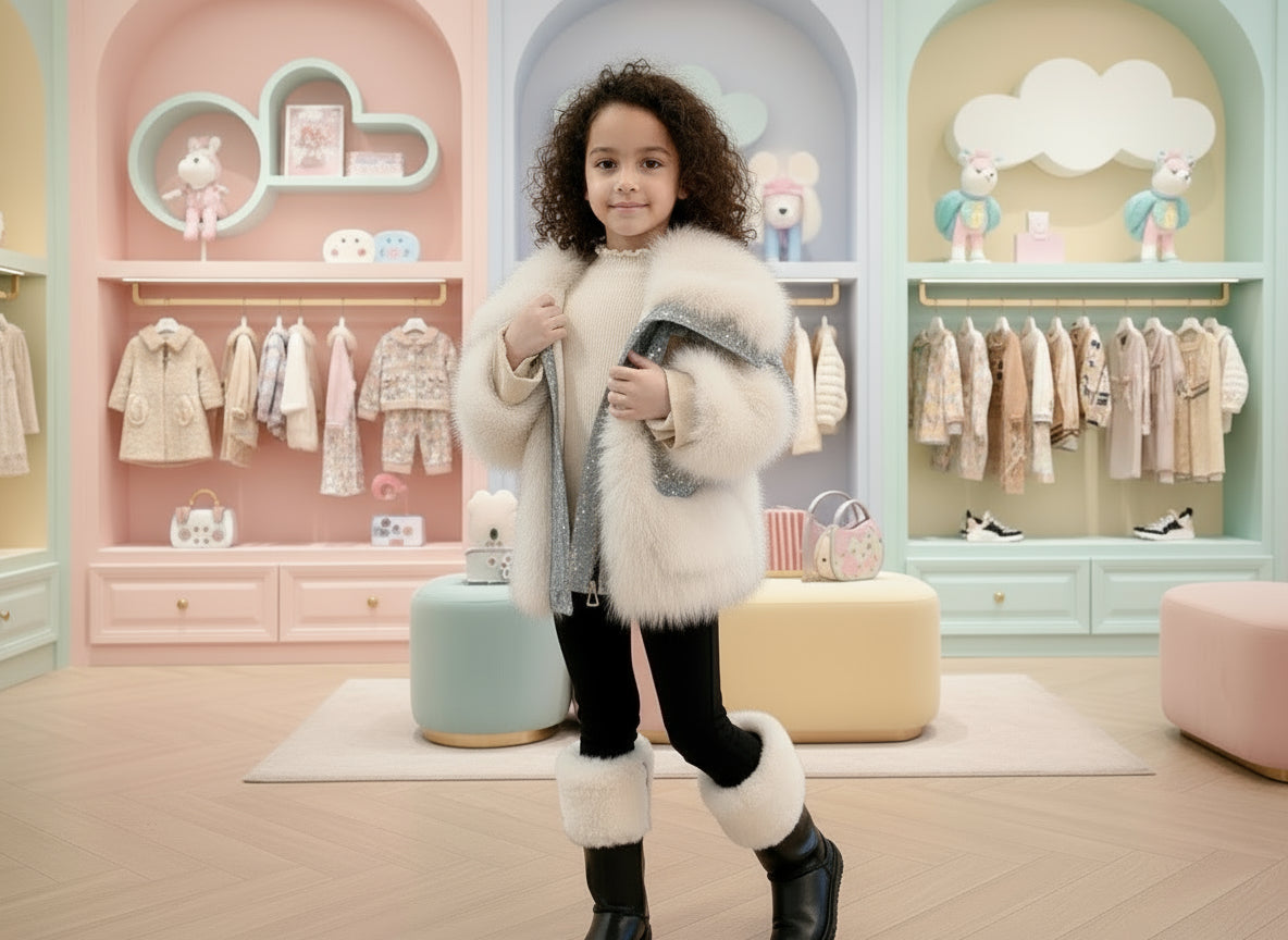 2025 New Winter Jacket Kids Girl Parkas Warm Faux Fur Coat For Girls Children Sequin Winter Clothes Soft Party Baby Girl Coats Trikidsworld