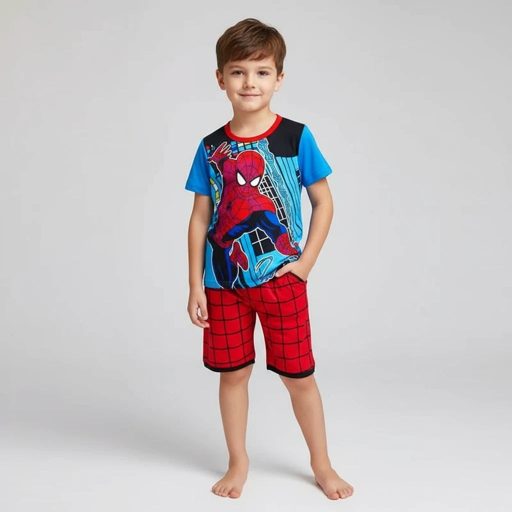 New children Boys Nighty classical Cartoon Girl Nightgown Costume Boys Cute Set Baby Toddler Short Sleeve Pajamas Sets Home Wear Trikidsworld