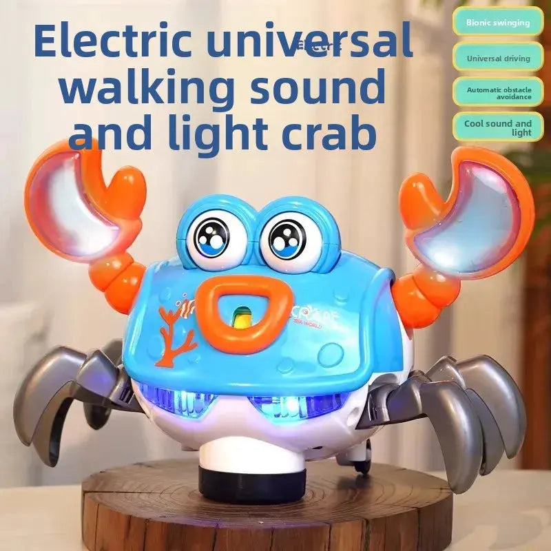 Electric Crawling Toy Crab Eye Blinking Cartoon Animal Simulation with Colorful Music Lights Cross-Border New Arrival Plush Toys Trikidsworld