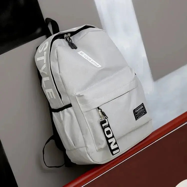 Fashion trend backpack backpack for men and women junior high school high school student bag large capacity korean version of th Trikidsworld