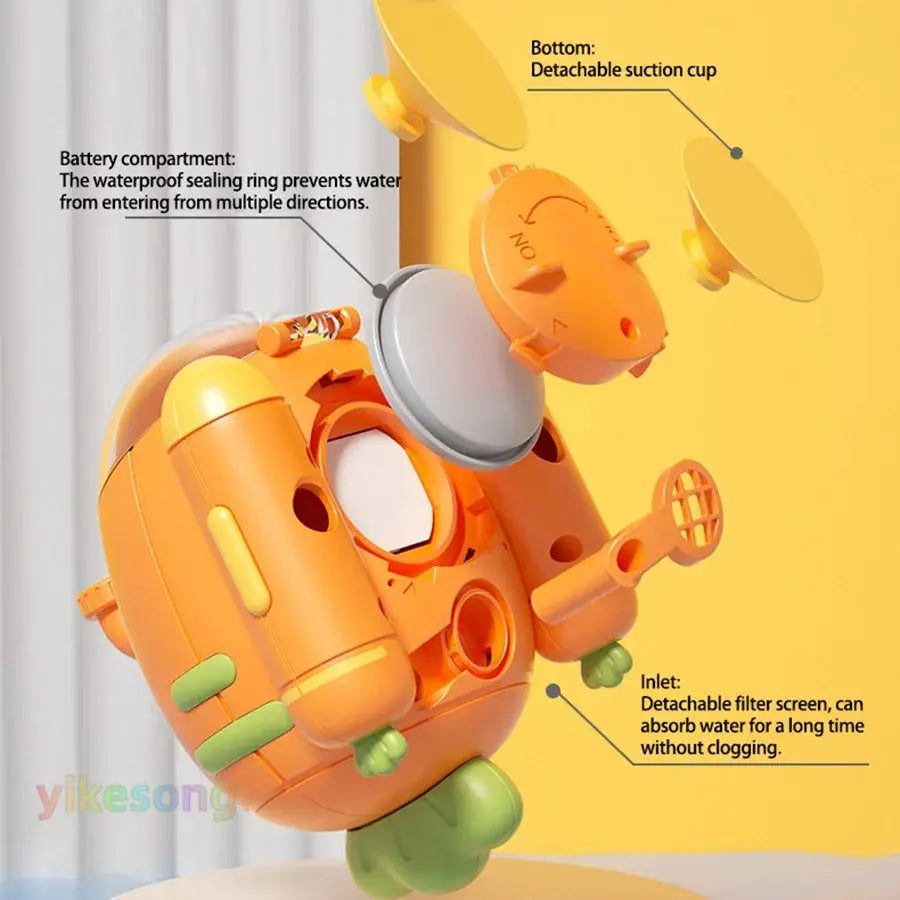 Baby Bath Electric Submarine Toys Shower Sucker Interactive Play Spray Bathtub Water Toys Sprinkler Baby Shower for Kids Trikidsworld