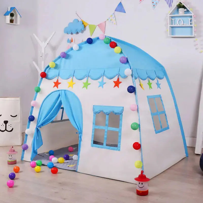 Children's Tent Indoor Outdoor Games Garden Tipi Princess Castle Folding Cubby Toys Tents Enfant Room House Teepee Playhouse Trikidsworld