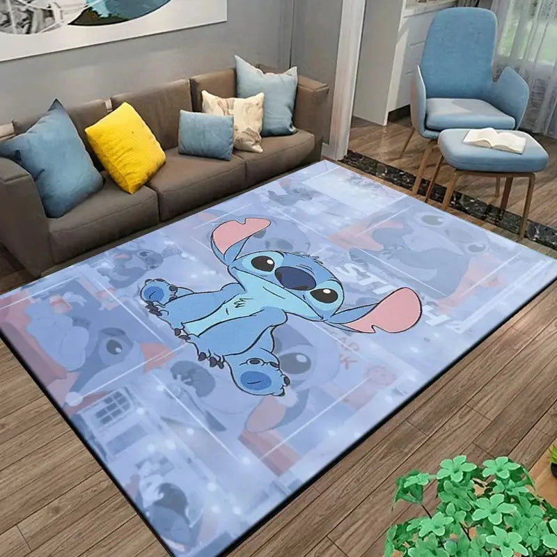 Large Stitch Cartoon Kids Rug | Fun Carpet for Living Room or Bedroom Trikidsworld