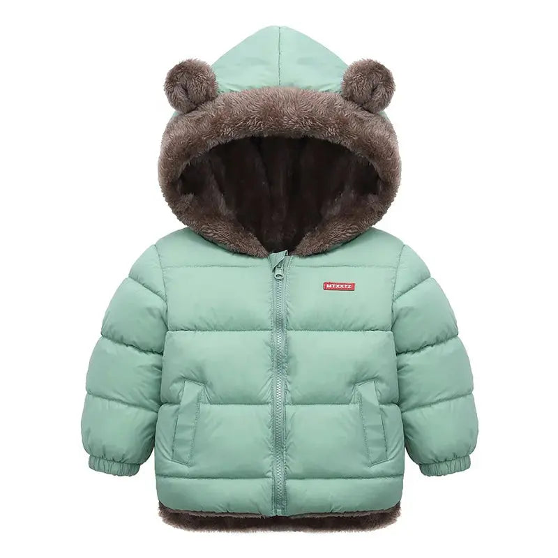 Kids Thick Warm Coats Winter Children's Fleece Hooded Jackets Autumn Cashmere Padded Snowsuit Boys Girls Cotton Outerwear 2-6Y Trikidsworld