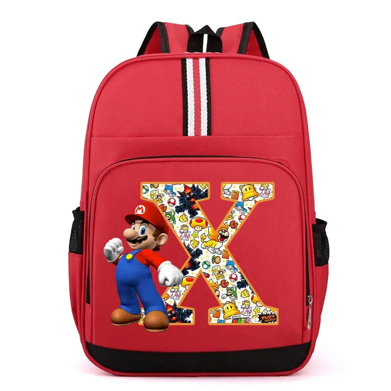 Super Mario Kids Backpack – Cartoon A-Z Schoolbag for Boys Trikidsworld