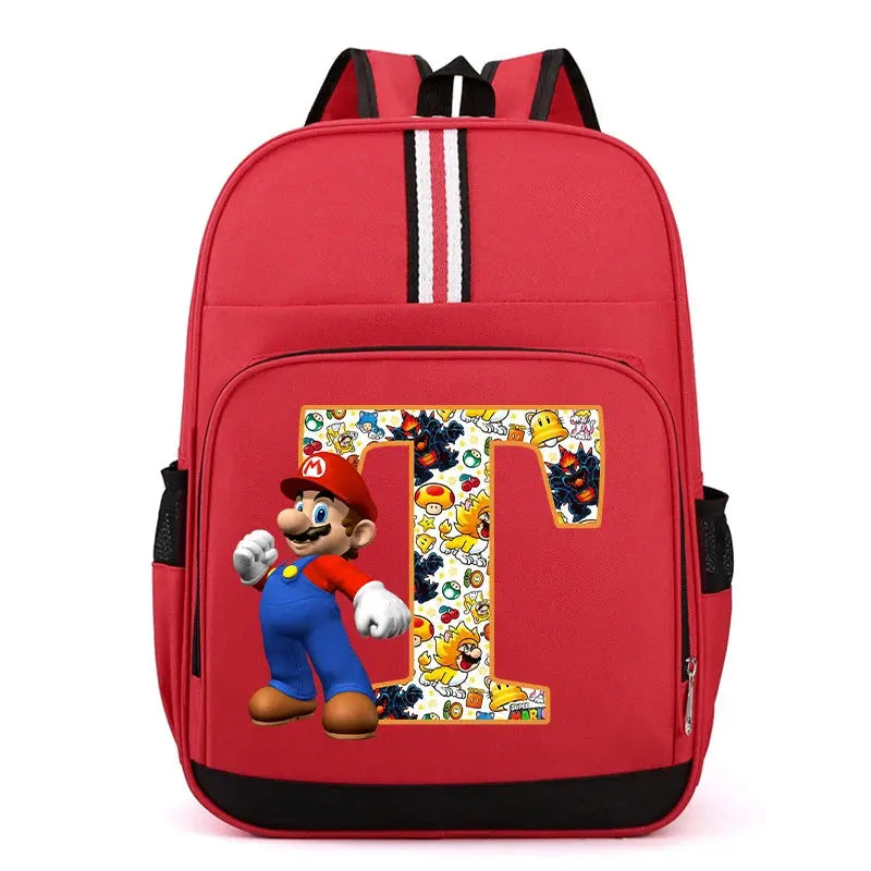 Super Mario Kids Backpack – Cartoon A-Z Schoolbag for Boys Trikidsworld