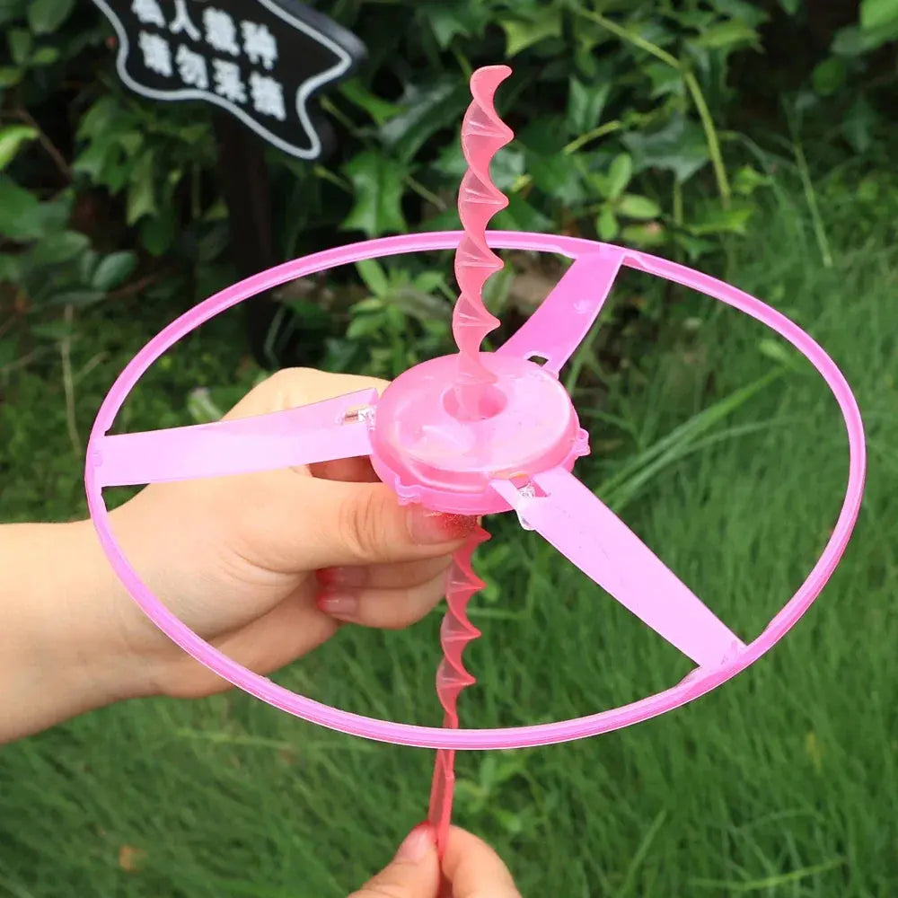 1-10Pcs Flying Helicopter Toy Hand Rotating Circle Bamboo Dragonfly Hand Rub Plastic Propeller for Outdoor Flying Toy Kids Gift Trikidsworld