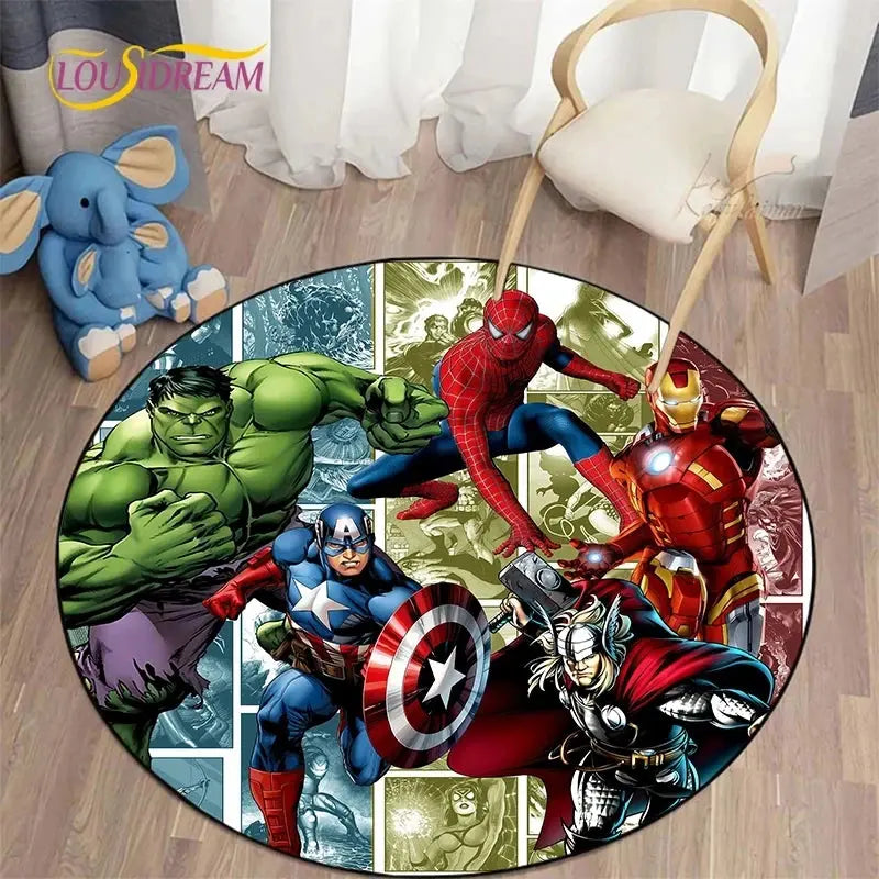 Marvel Round Carpet with Disney Heroes Trikidsworld