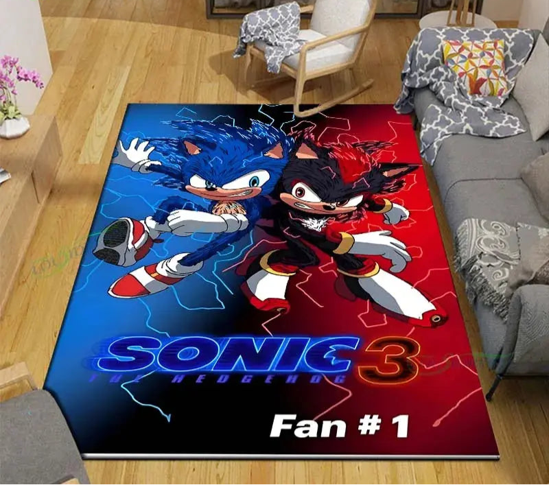 Anime Characters S-Sonics Carpet for Living Room Home Sofa Decoration,Children Game Large Decor Floor Mat Yoga Mat Large Carpet Trikidsworld
