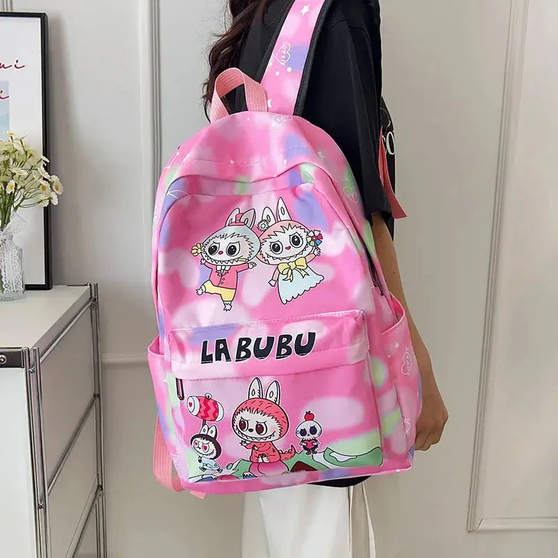 BANDAI Cartoon Printed Backpack For Teenage Student Cute Monster Series Girl Boy Large Capacity Schoolbag Knapsack Laptop Bag Trikidsworld
