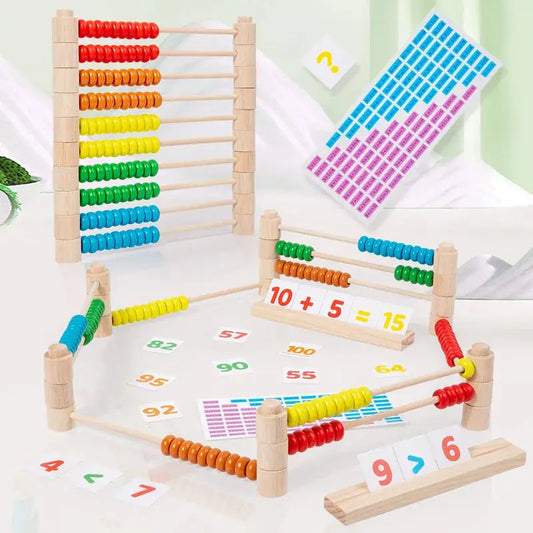 Wooden Abacus Toy Montessori Educational Counting Toy Kids Preschool Math Learning Toys Number Arithmetic Abacus Toddler Gifts Trikidsworld