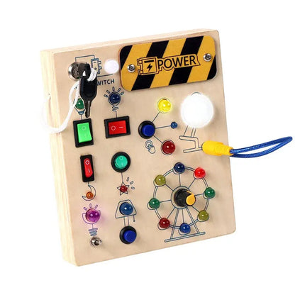 Montessori Wooden Busy Board with Sensory Activities for Toddlers Trikidsworld