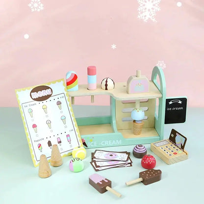 Montessori Ice Cream Playset – Pretend Food Toys for Kids Trikidsworld