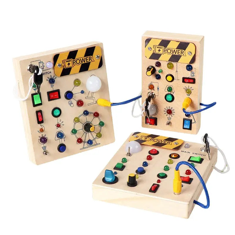Montessori Wooden Busy Board with Sensory Activities for Toddlers Trikidsworld