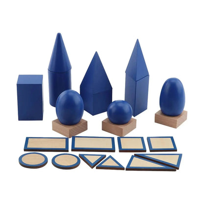 Geometric Solids Blocks Set for Kids - Interactive Shape Sorting Toy with Cylinders for Parent-Child Play 3+ Years Boys & Girls Trikidsworld