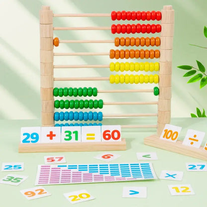 Wooden Abacus Toy Montessori Educational Counting Toy Kids Preschool Math Learning Toys Number Arithmetic Abacus Toddler Gifts Trikidsworld