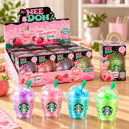 NeeDoh Glitter Drink Cup Squishy Toy – 4 Colours