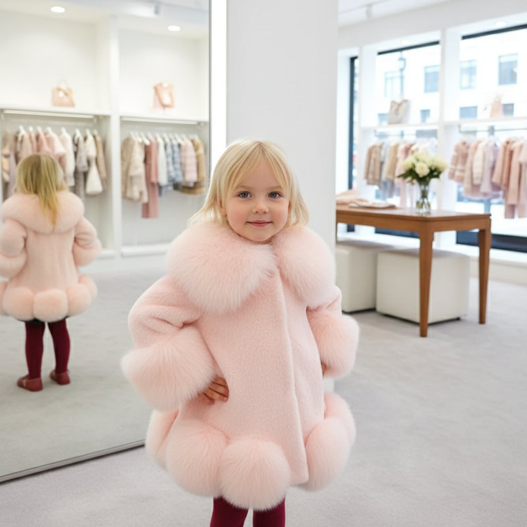 Baby Kids Clothes Girls Jacket 2023 Winter Fashion Solid Faux Mink Fox Fur Coat for Teen Girl Soft Warm Children's Clothing Trikidsworld