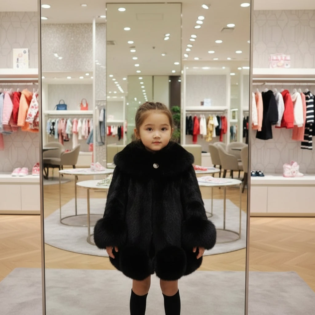 Baby Kids Clothes Girls Jacket 2023 Winter Fashion Solid Faux Mink Fox Fur Coat for Teen Girl Soft Warm Children's Clothing Trikidsworld