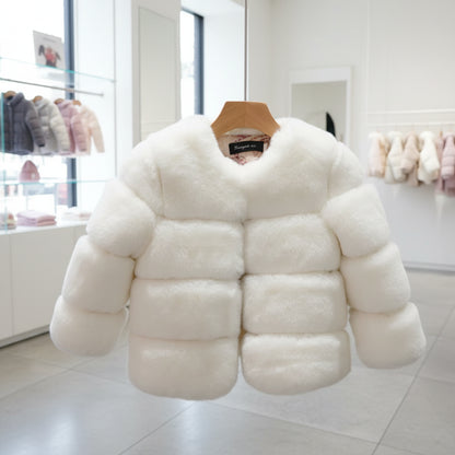 Baby Girls Faux Fur Coat Winter Children Girls Long Sleeve Christmas Jacket Warm Kids Girls Snow Coat Girls Outerwear Clothing Trikidsworld