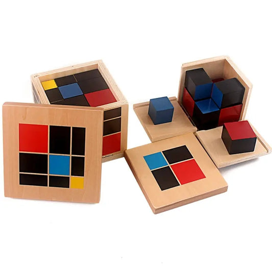 Montessori Arithmetic Algebraic Binomial Cube Trinomial Cube Wooden Toys Mathematics Materials for Elementary Wooden Math Toys Trikidsworld