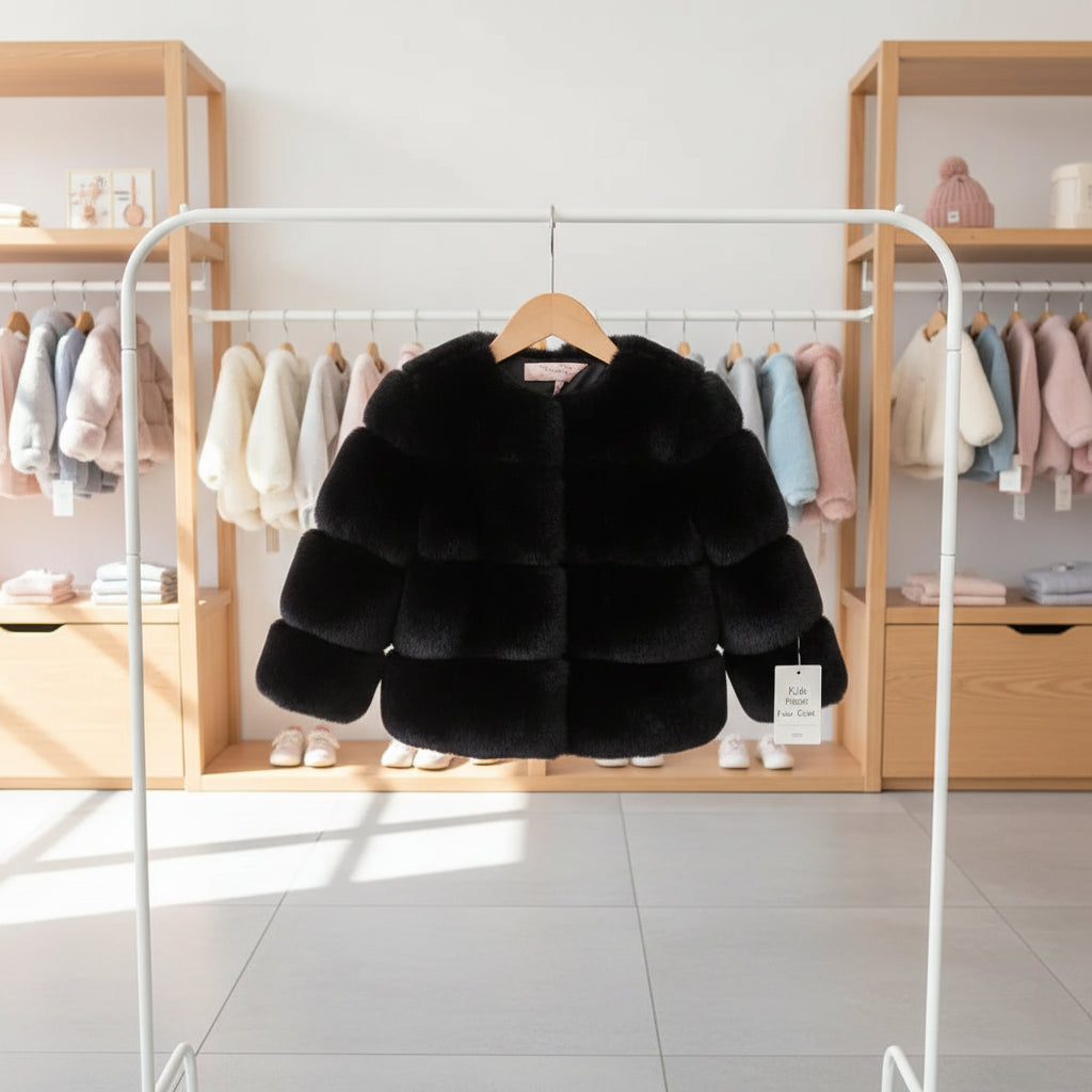Baby Girls Faux Fur Coat Winter Children Girls Long Sleeve Christmas Jacket Warm Kids Girls Snow Coat Girls Outerwear Clothing Trikidsworld
