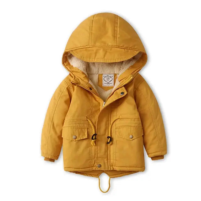 Children Winter Fleece Outdoor Jackets for Boys Hooded Warm Kids Boy Outerwear Windbreaker Autumn Casual Baby Boy Coats Clothing Trikidsworld