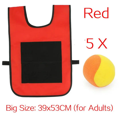 Outdoor Sport Game Props Vest Sticky Jersey Vest Game Vest Waistcoat With Sticky Ball Throwing Toys For Children Kids Sports Toy Trikidsworld
